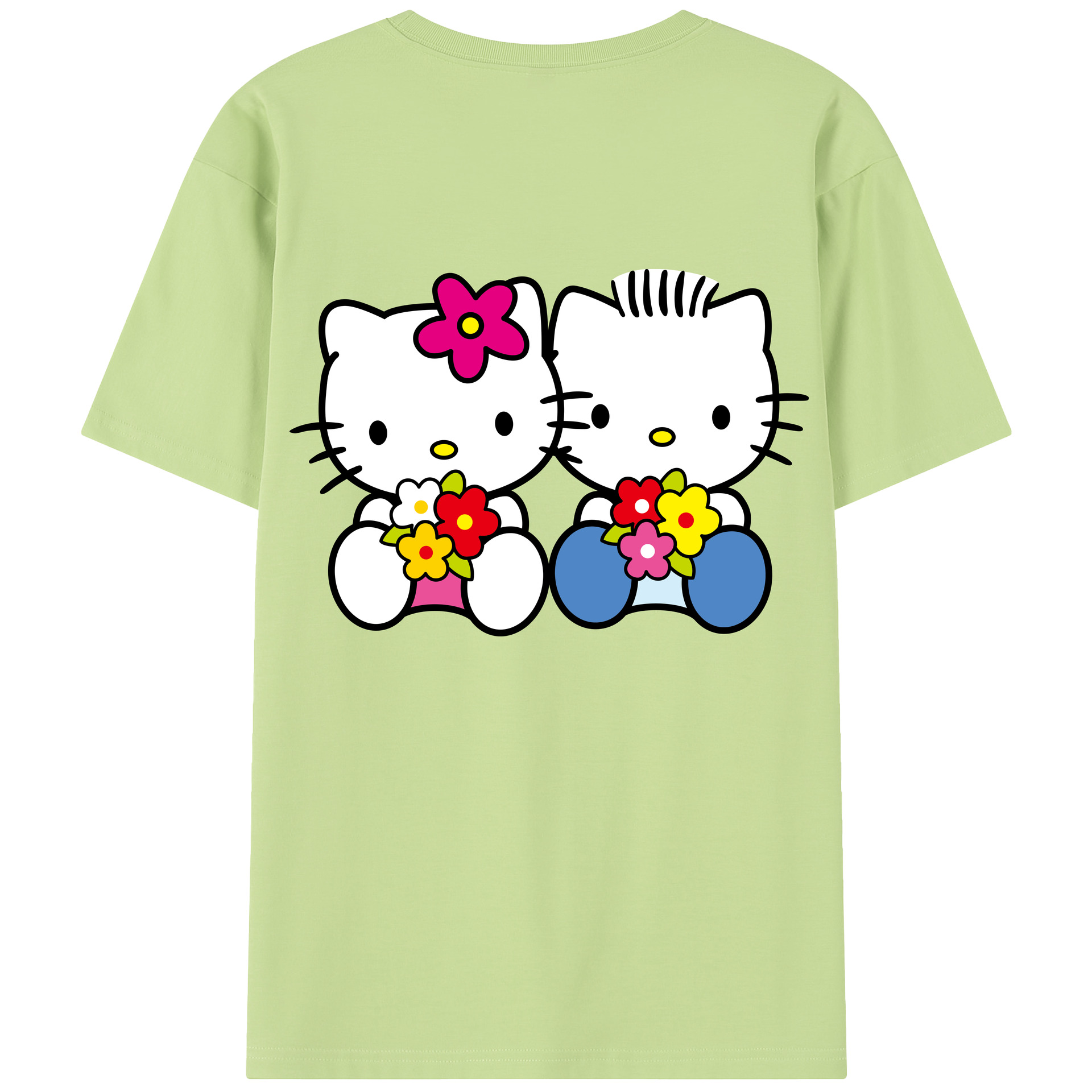 （画像用） Hello Kitty ハローキティ 綿100％半袖Tシャツ（背面プリント）